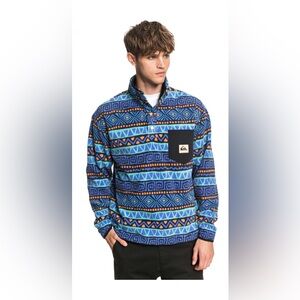 QUIKSILVER Mens Heritage Boxy Half Snap fleece sweater size S